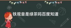 铁观音是绿茶吗百度知道